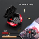 J13 TWS Wireless Bluetooth Game Earphones Digital Display Low-latency In-ear Noise-reduction Headphones E-Sports Earbud with Mic