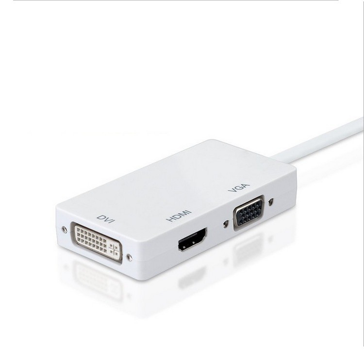 DisplayPort To HDMI-compatible VGA DVI Adapter 4K DP 3 In 1 Connector Video Display Converter for PC Projector Laptop HDTV