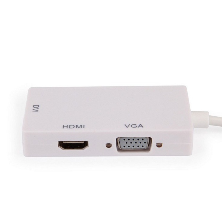 DisplayPort To HDMI-compatible VGA DVI Adapter 4K DP 3 In 1 Connector Video Display Converter for PC Projector Laptop HDTV