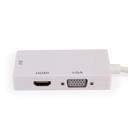 DisplayPort To HDMI-compatible VGA DVI Adapter 4K DP 3 In 1 Connector Video Display Converter for PC Projector Laptop HDTV