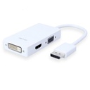 DisplayPort To HDMI-compatible VGA DVI Adapter 4K DP 3 In 1 Connector Video Display Converter for PC Projector Laptop HDTV