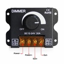DC 12V-24V LED Dimmer Switch 30A LED Monochrome Controller PWM Digital Stepless Dimming for Lamp Strip Single Color Lamp