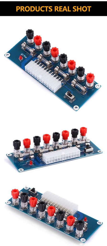 XH-M229 Desktop PC Chassis Power ATX Transfer To Adapter Board Power Supply Circuit Outlet Module 24Pin Output Terminal 24 Pins