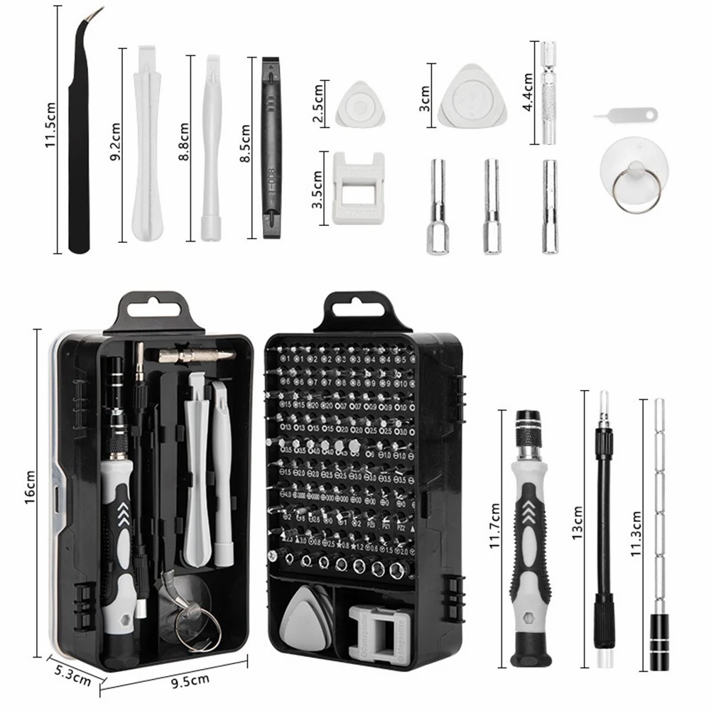 115 in 1 Screwdriver Set Anti-slip Handle Magnetic Screwdriver for DIY Work Small Electronic Devices Disassembly Tools