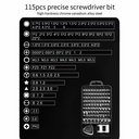 115 in 1 Screwdriver Set Anti-slip Handle Magnetic Screwdriver for DIY Work Small Electronic Devices Disassembly Tools