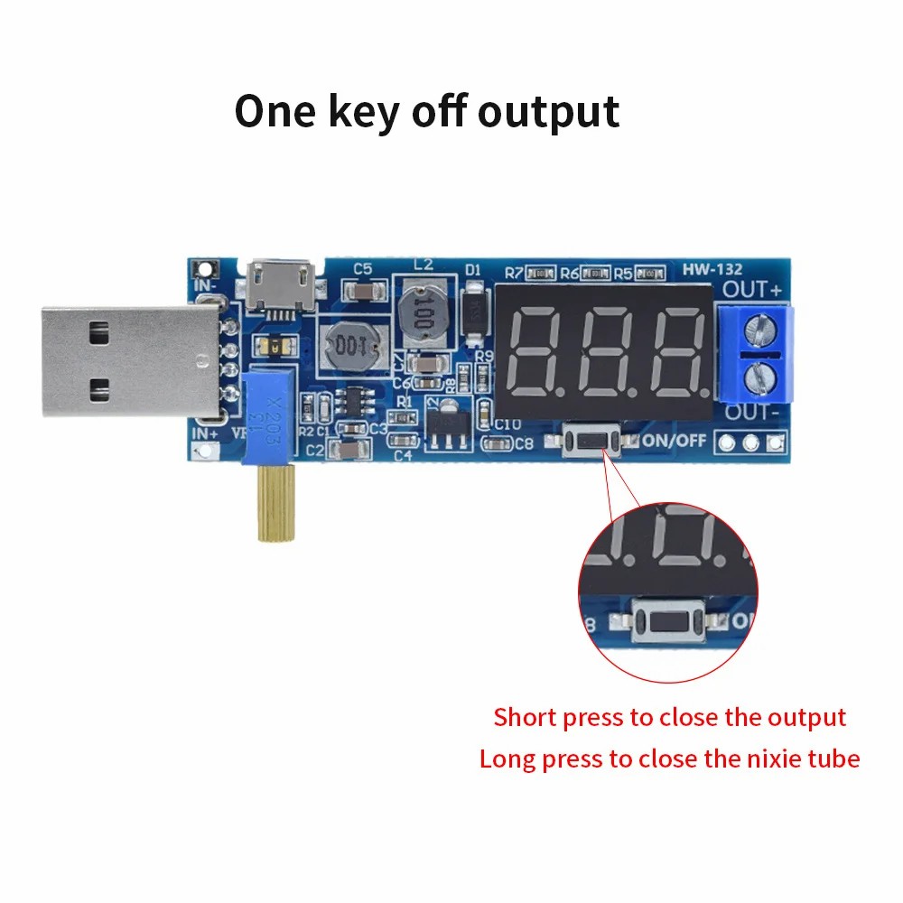 DC-DC 5V to 3.5V / 12V USB Step UP / Down Power Supply Module Adjustable Boost Buck Converter Out DC 1.2V-24V
