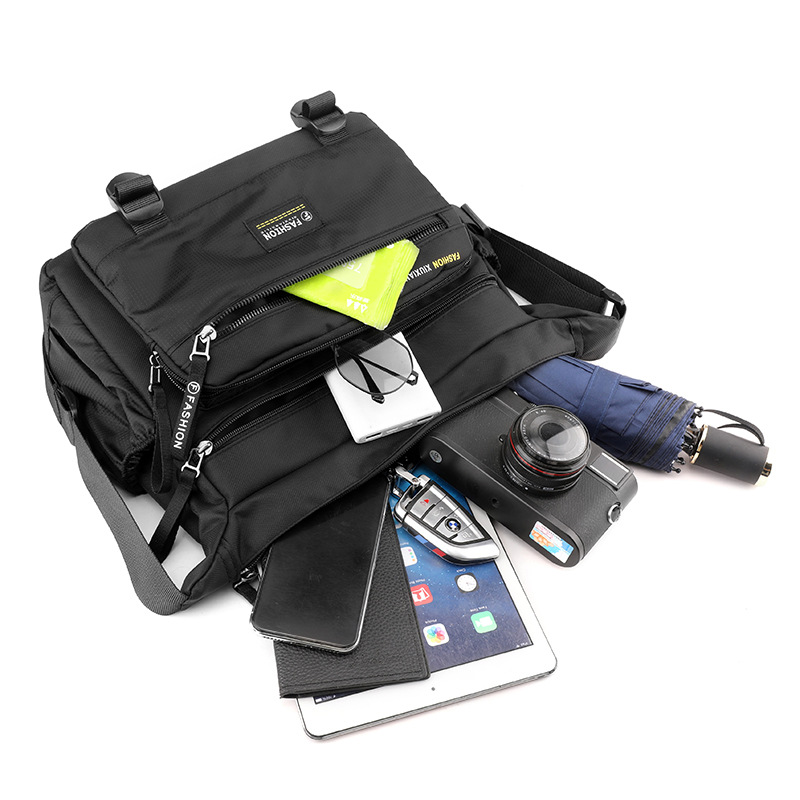 Men Shoulder Bag Multi-layer Large-capacity Nylon Messenger Bags Fashion Versatile Casual Lightweight Bag