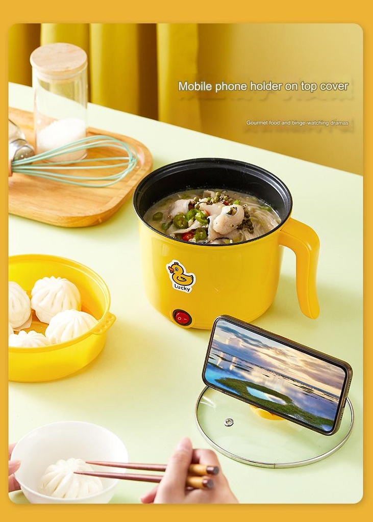 1.8L Mini electric cooking pot all-in-one multi-functional non-stick small electric pot