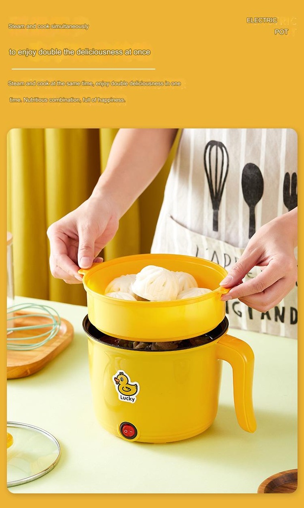 1.8L Mini electric cooking pot all-in-one multi-functional non-stick small electric pot