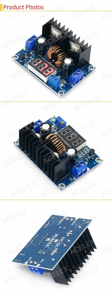LED Voltmeter PWM Adjustable 4-36V To 1.25-36V Step-Down Board Module XL4016 8A 200W DC-DC Power drop Module