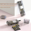 Lighting + Type-c to SDTF two-in-one card reader OTG converter