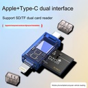 Lighting + Type-c to SDTF two-in-one card reader OTG converter