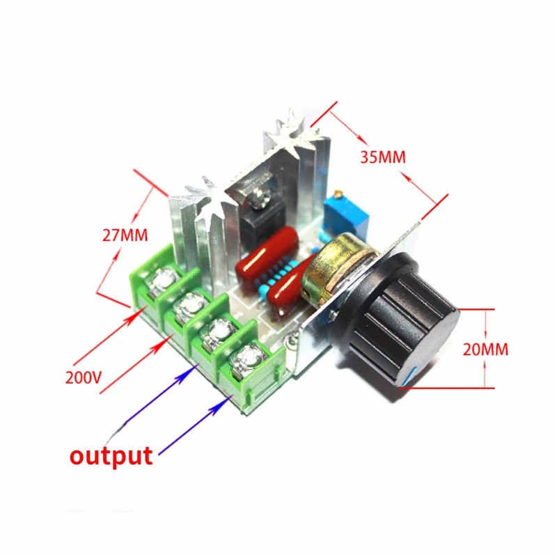 2000W 220V thyristor high-power electronic voltage regulator, dimming, speed regulation, temperature regulation, high reliability version