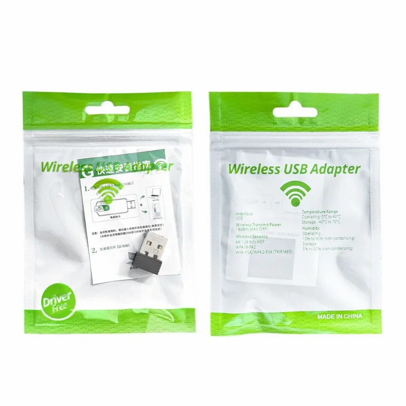 WIFI6 USB WIFI Network Card Free Driver 2.4GHz USB Dongle Wi-Fi Adapter 286.8Mbps 802.11b/g/n/ax for PC/Laptop/Desktop