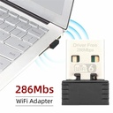 WIFI6 USB WIFI Network Card Free Driver 2.4GHz USB Dongle Wi-Fi Adapter 286.8Mbps 802.11b/g/n/ax for PC/Laptop/Desktop