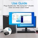 WIFI6 USB WIFI Network Card Free Driver 2.4GHz USB Dongle Wi-Fi Adapter 286.8Mbps 802.11b/g/n/ax for PC/Laptop/Desktop