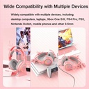 SY-G25 Wired Headphone High Fidelity Noise Cancelling Colorful Light Cartoon Deers 3.5mm Gaming Lossless Earpiece