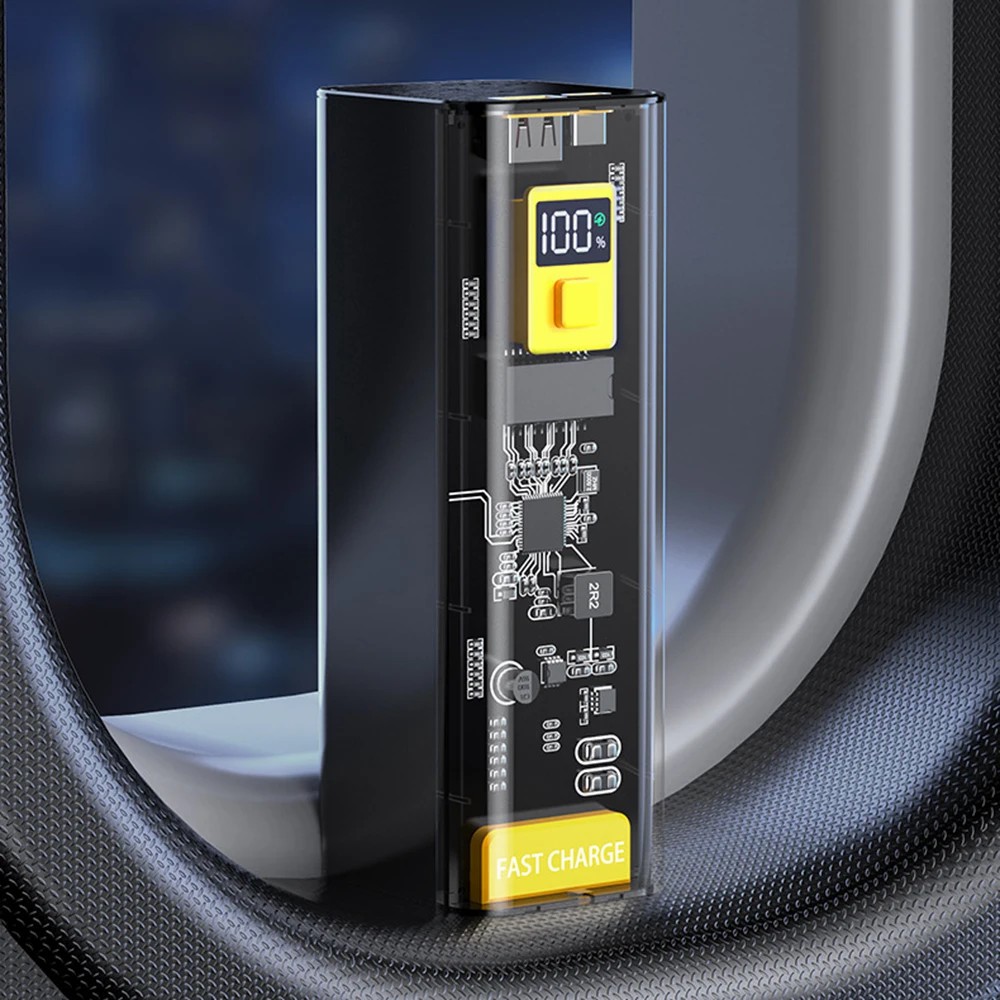 PD22.5W fast charging large capacity 20000 mAh transparent shell mobile phone power bank
