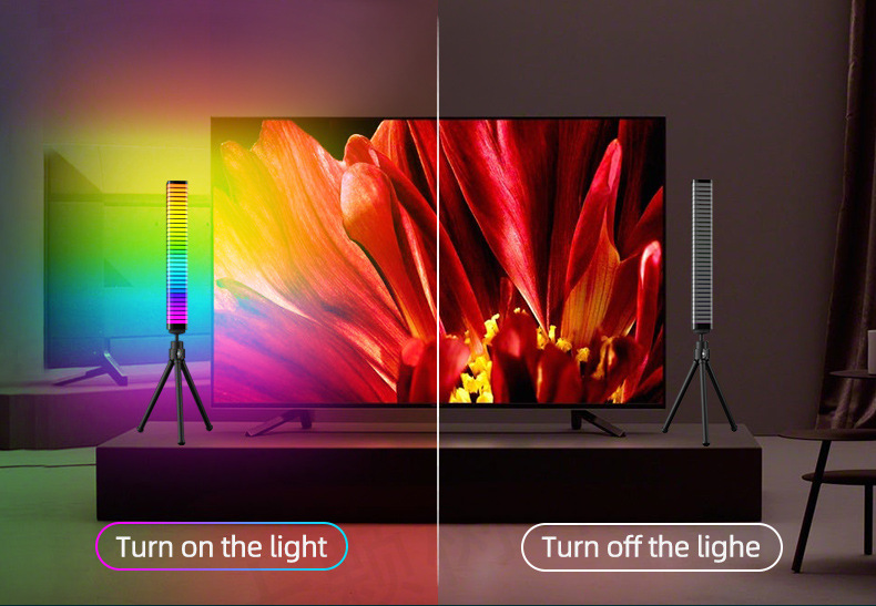 Smart RGB Led Night Light with Bluetooth APP Control Music Rhythm Lights Backlight for Gaming TV Room Decoration
