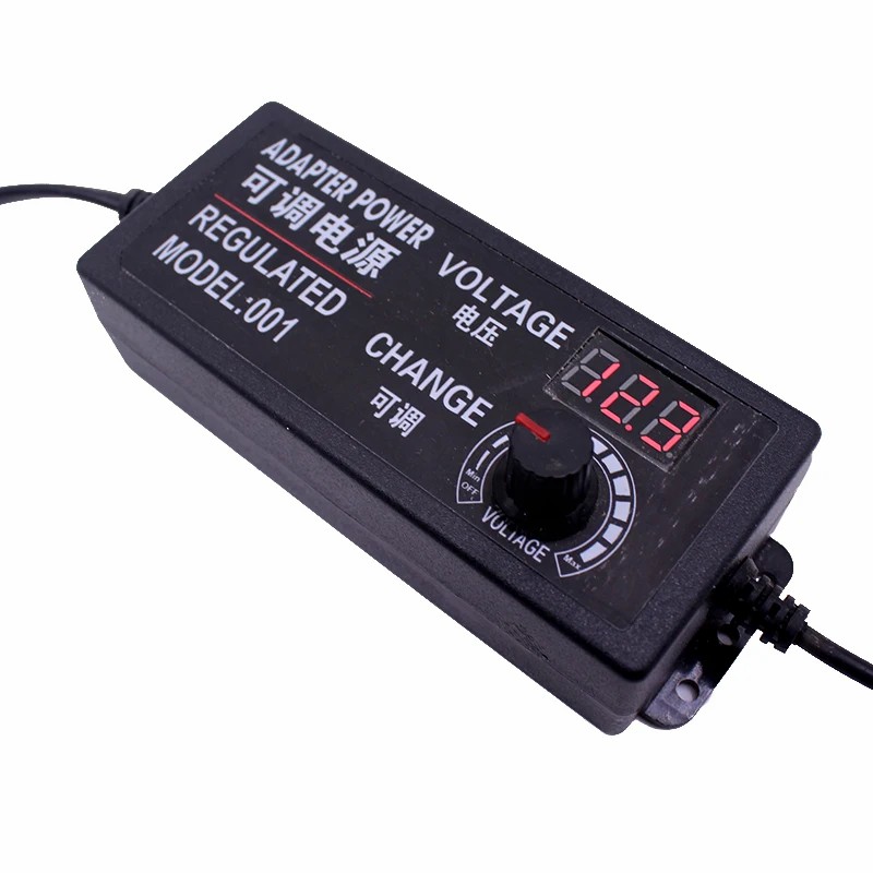 3-24V 2A adjustable voltage regulator power adapter with LED display