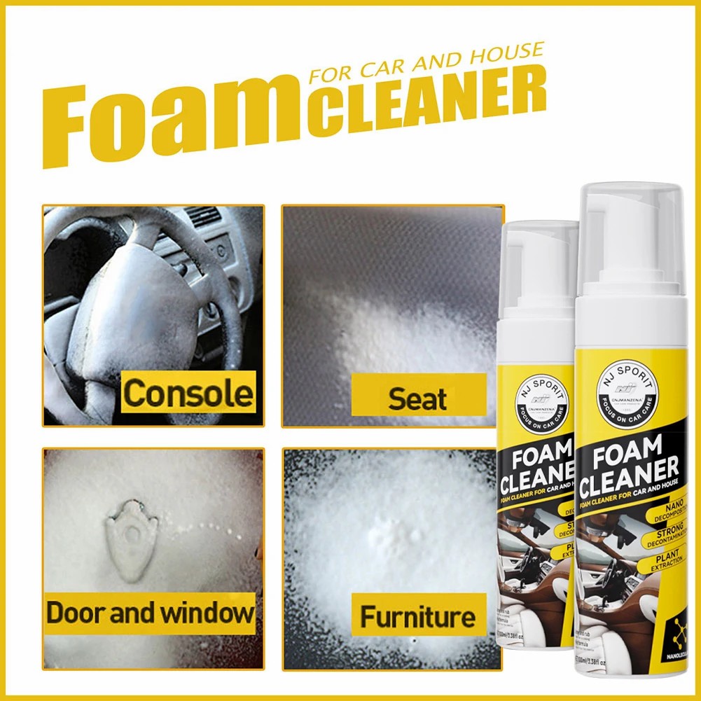 200ml Multifunctional Foam Car Cleaner Cleaning Powerful Stain Removal Kit Multifunctional Foam Cleaner Spray