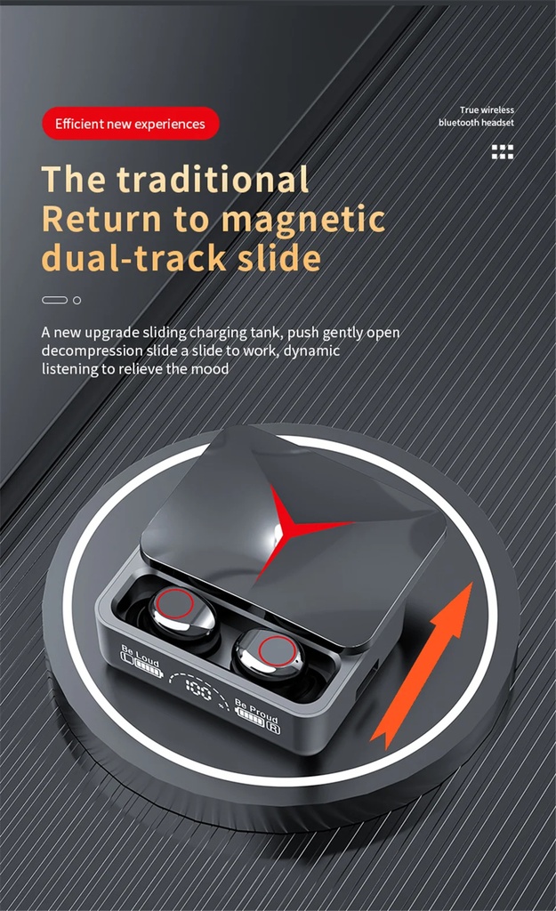 M90 PRO Bluetooth 5.3 Earphones Wireless Headphones Touch Control Gaming Headsets HIFI Stereo Noise Reduction earbuds With Mic