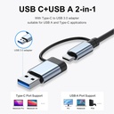 8-IN-2 USB HUB 3.0 Type C HUB Docking Station 5Gbps High Speed Transmission Dock Splitter Multi Adapter