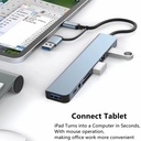 8-IN-2 USB HUB 3.0 Type C HUB Docking Station 5Gbps High Speed Transmission Dock Splitter Multi Adapter