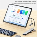8-IN-2 USB HUB 3.0 Type C HUB Docking Station 5Gbps High Speed Transmission Dock Splitter Multi Adapter
