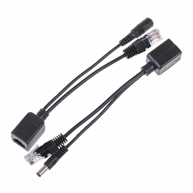 Passive POE Converter Power Cord RJ-45 Network Interface Adapter Cable DC 12v USB Power Splitter Internet Connection Cable For Ip Camera