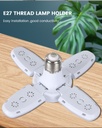 28W Fan Shape LED Bulb E27 LED Lamp Foldable 85-2650V Light Bulbs