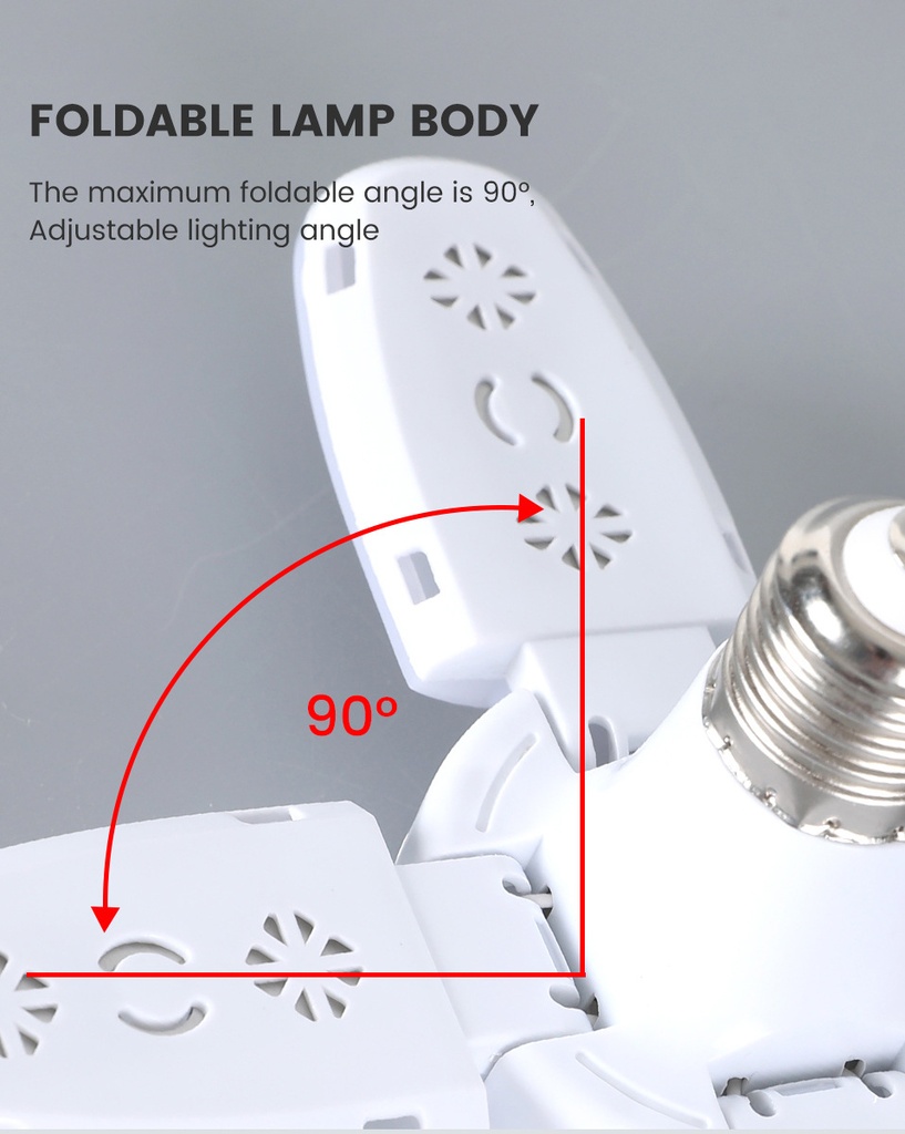 28W Fan Shape LED Bulb E27 LED Lamp Foldable 85-2650V Light Bulbs
