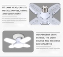 28W Fan Shape LED Bulb E27 LED Lamp Foldable 85-2650V Light Bulbs