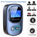 Bluetooth-compatible5.3 Audio Receiver Adapter Wireless Stereo Music Adapter Support TF Card Play with LCD Screen
