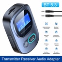Bluetooth-compatible5.3 Audio Receiver Adapter Wireless Stereo Music Adapter Support TF Card Play with LCD Screen