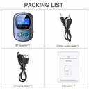 Bluetooth-compatible5.3 Audio Receiver Adapter Wireless Stereo Music Adapter Support TF Card Play with LCD Screen