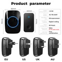 Self-generated wireless household electric doorbell intelligent AC music reminder elderly pager battery-free doorbell