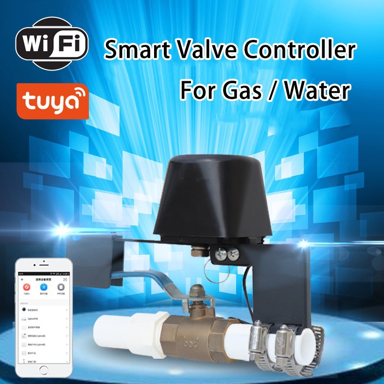Tuya Wifi Smart Valve Controller bluetooth-compatible For Water Gas Auto Shut ON Off Water Valve Manipulator Smart Life APP home tool
