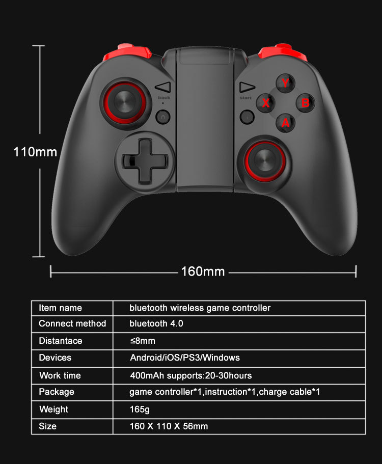 X5Plus Wireless Bluetooth Game Controller for PUBG Legends Accessories for Android and iOS Phones V3