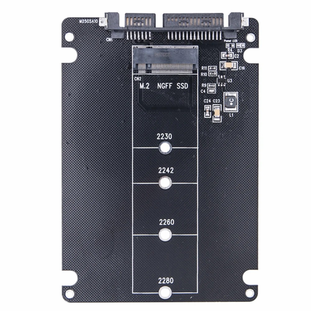 M.2 NGFF SSD To SATA3 Adapter Card External Hard Drive Box 6Gbps Hard Disk Adapter Board Dual Use M2 NGFF To SATA Conversion Card
