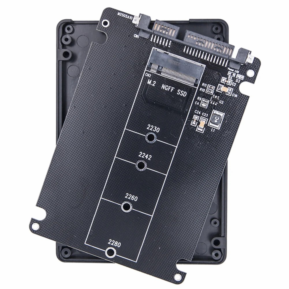 M.2 NGFF SSD To SATA3 Adapter Card External Hard Drive Box 6Gbps Hard Disk Adapter Board Dual Use M2 NGFF To SATA Conversion Card