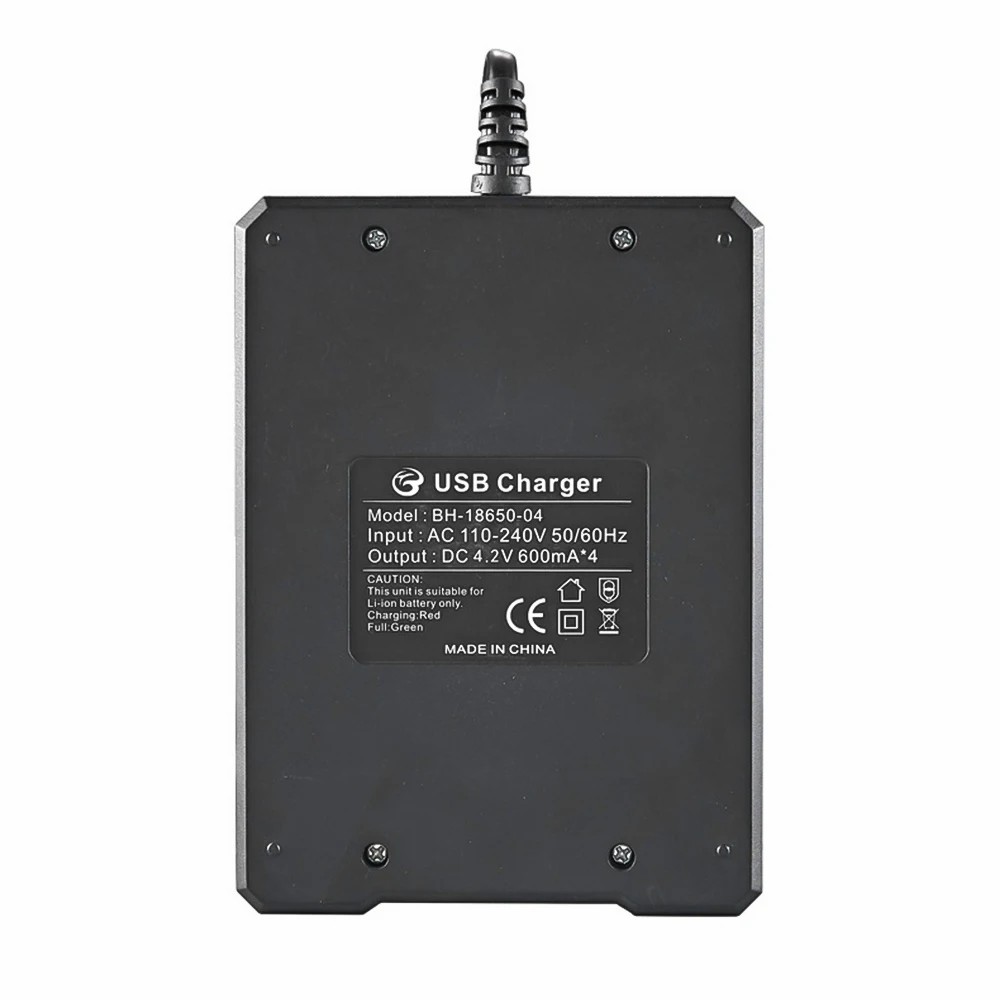 18650 4 Slots AC 110-220V Battery Charger 4.2V Rechargeable Lithium Battery Charger