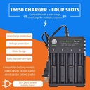 18650 4 Slots AC 110-220V Battery Charger 4.2V Rechargeable Lithium Battery Charger