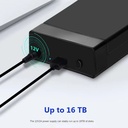 2.5/3.5 inch plastic screw-free USB 3.0 SATA desktop serial port hard drive enclosure supports 18TB external power supply