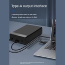 2.5/3.5 inch plastic screw-free USB 3.0 SATA desktop serial port hard drive enclosure supports 18TB external power supply