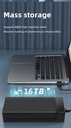 2.5/3.5 inch plastic screw-free USB 3.0 SATA desktop serial port hard drive enclosure supports 18TB external power supply