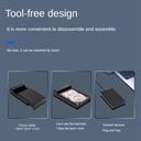 2.5/3.5 inch plastic screw-free USB 3.0 SATA desktop serial port hard drive enclosure supports 18TB external power supply