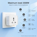 Tuya smart WIFI socket universal plug metering remote control switch APP timing