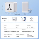 Tuya smart WIFI socket universal plug metering remote control switch APP timing