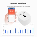 Tuya smart WIFI socket universal plug metering remote control switch APP timing
